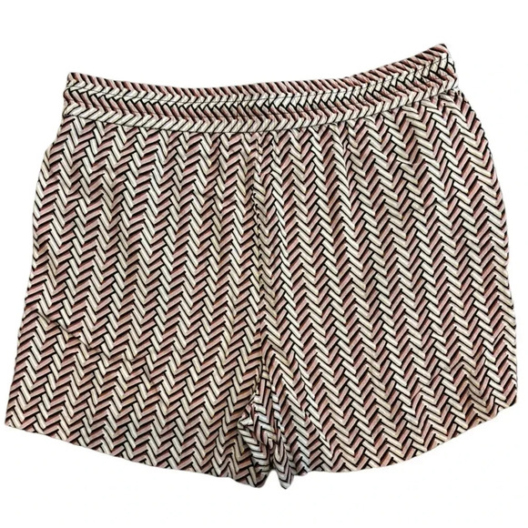 LOFT Geometric Chevron Elastic Waistband Drawstring Cuffed Shorts Size Small - Picture 2 of 5